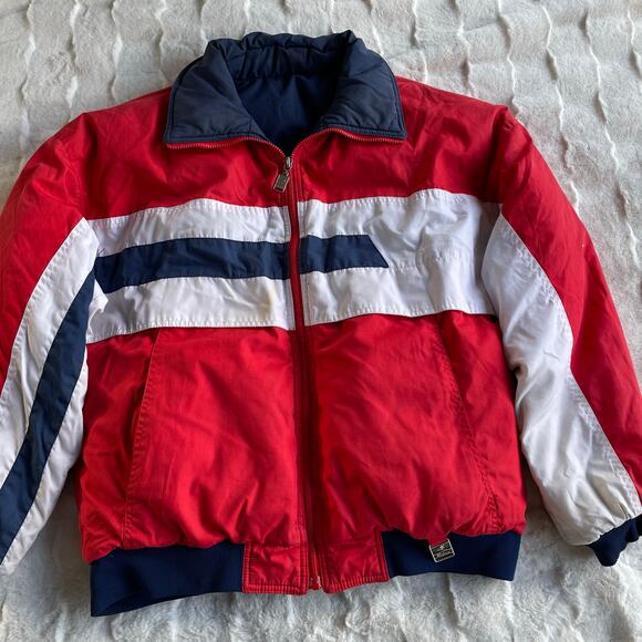 🔥VTG 85” Downhill Racer Down Puffer Jacket Colorblock Retro Outdoor Reversible - Picture 2 of 16